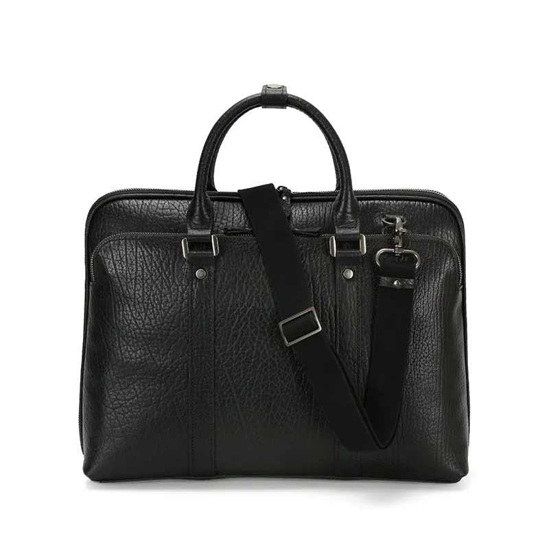 Premium Vintage Leather Waterproof Unisex Laptop Briefcase - Fits Laptops