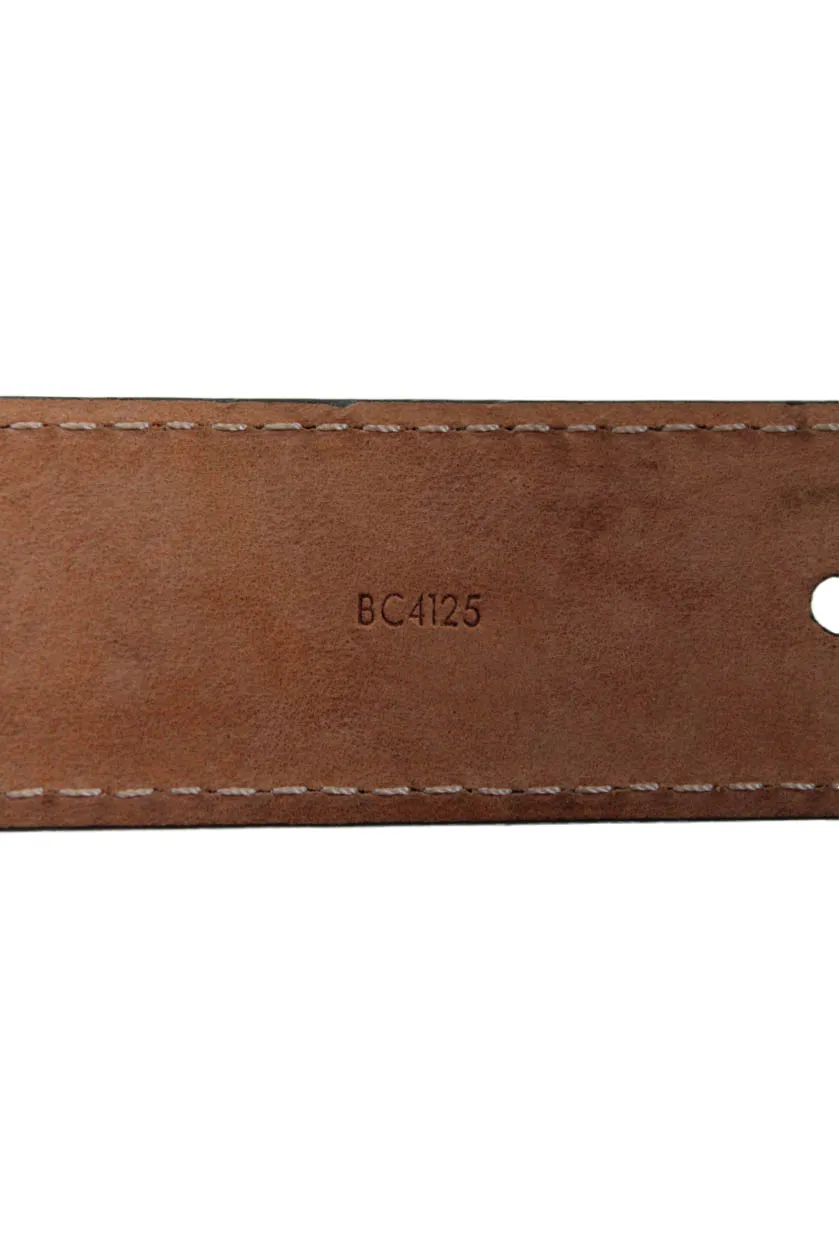 Print Monogram Resilient Canvas Vuitton Brown Belt Womens Buckled Essential Louis High-end V
