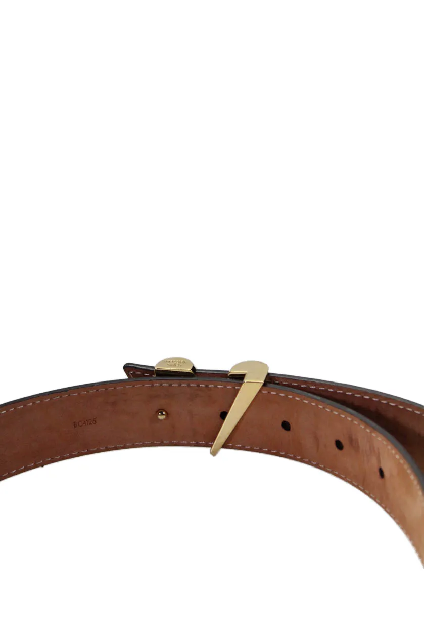 Print Monogram Resilient Canvas Vuitton Brown Belt Womens Buckled Essential Louis High-end V