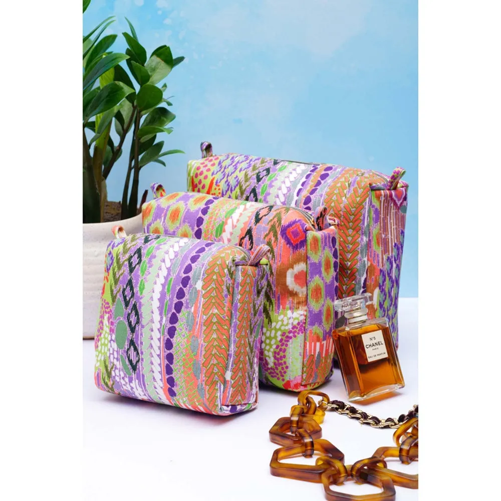 PS Accessories by Payal Singhal Payal Singhal African Print Vanity Kit (Pack of 3)