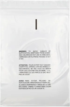 PSBM Polypropylene Bags 14 x 21 Inch Durable Polybags 2000 Count, Self Seal Clear Poly Bags with Suffocation Warning for Packaging & Shipping, Clear Zip bags for T Shirt packaging