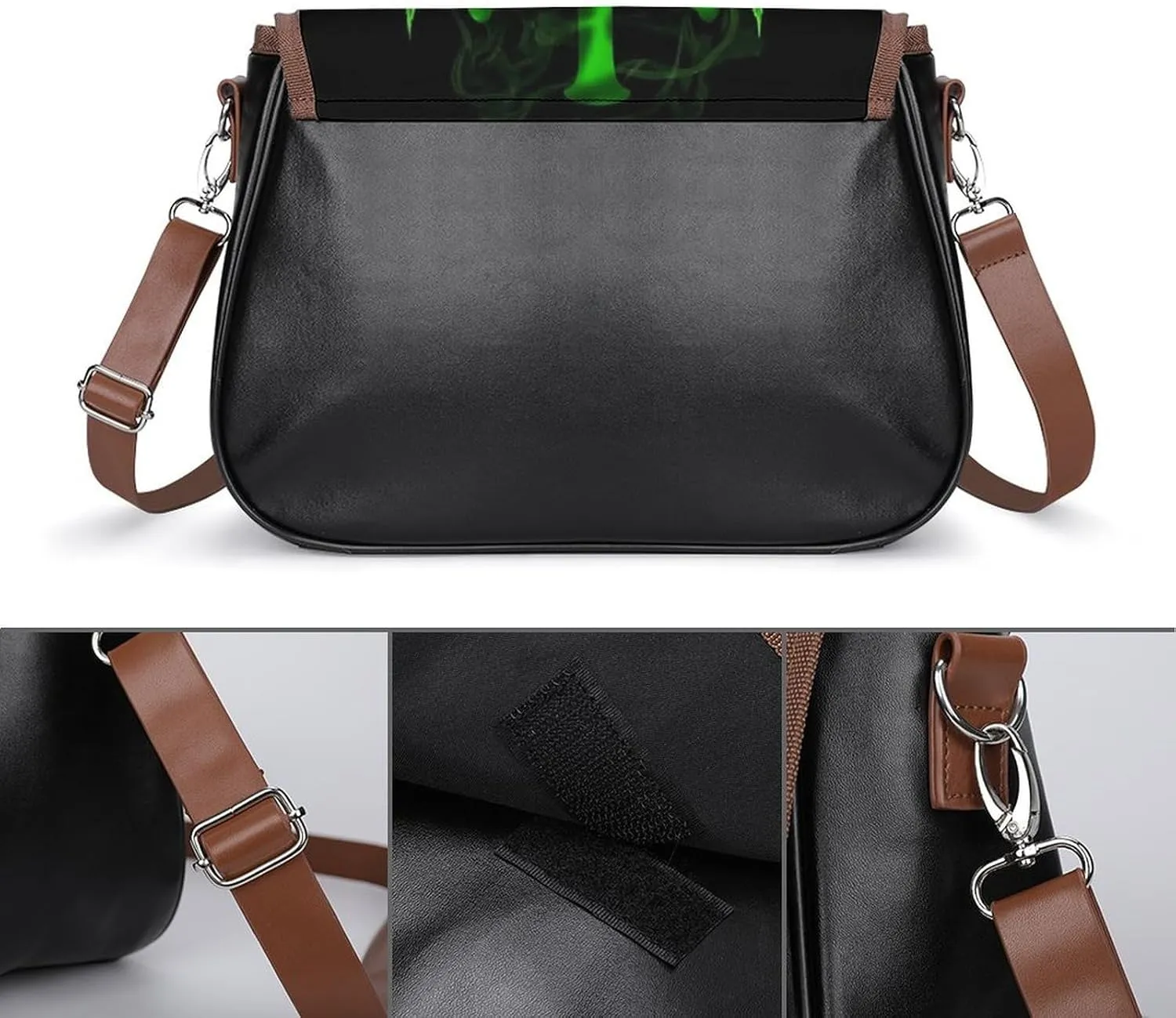 PU Leather Small Crossbody Bag, Waterproof Shoulder Bag Travel Cellphone Purse Handbag