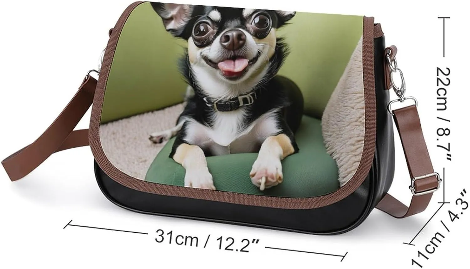 PU Leather Small Crossbody Bag, Waterproof Shoulder Bag Travel Cellphone Purse Handbag