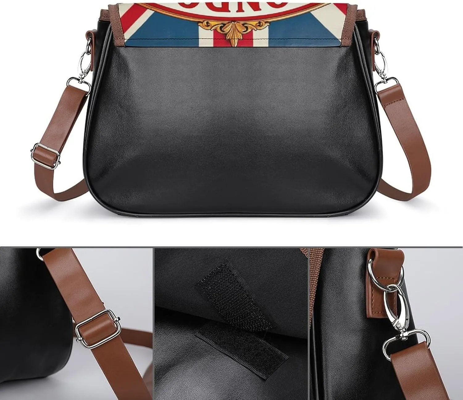 PU Leather Small Crossbody Bag, Waterproof Shoulder Bag Travel Cellphone Purse Handbag