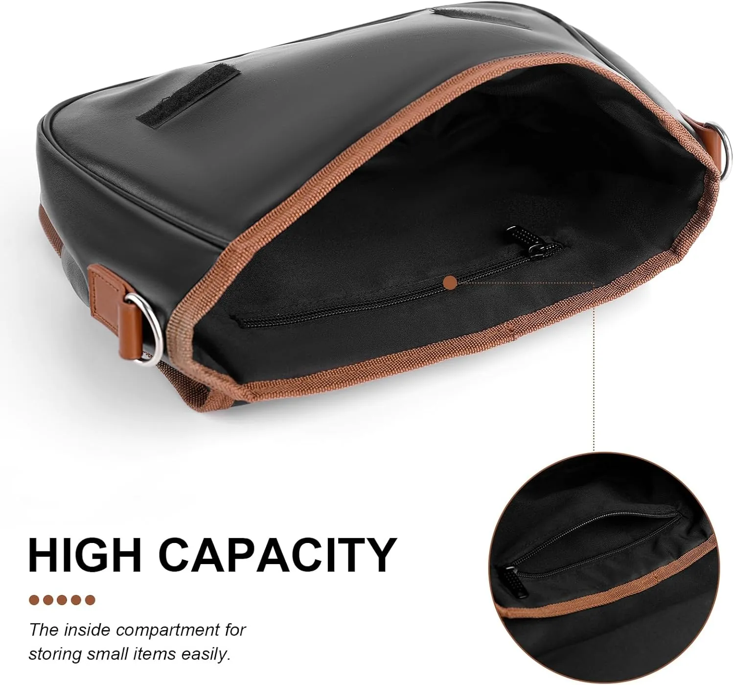 PU Leather Small Crossbody Bag, Waterproof Shoulder Bag Travel Cellphone Purse Handbag
