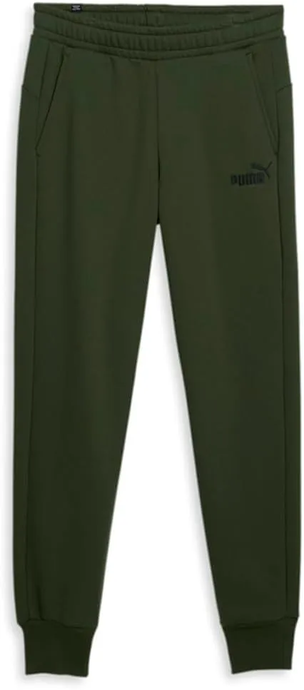 PUMA Mens Essential Embroidery Logo Pants Casual Drawstring - Green - Size L