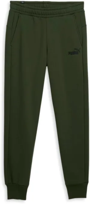 PUMA Mens Essential Embroidery Logo Pants Casual Drawstring - Green - Size L