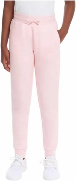 PUMA Youth Girl's Jogger Pant (Large(14/16), Pink/White)