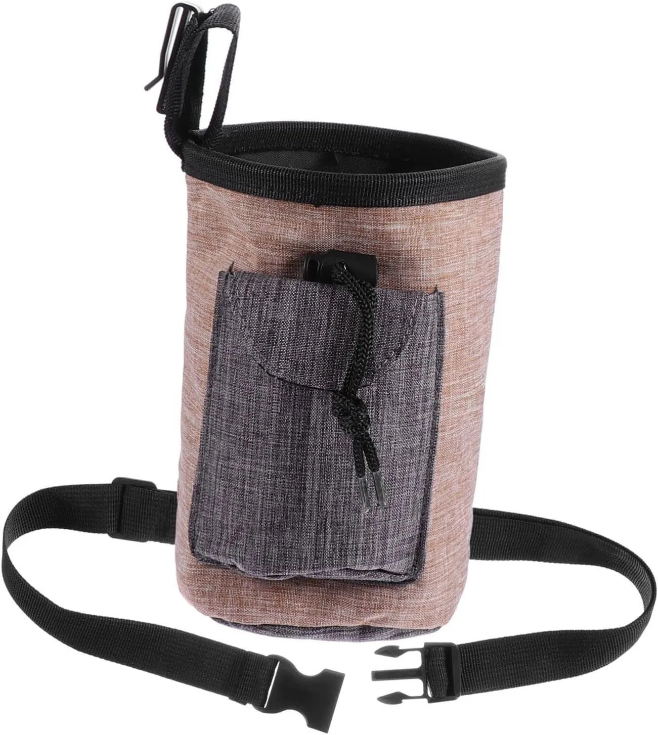 Puppy Treat Pouch for Dog Training Waist Bag for Outdoor Activities Durable Flax Material Snack Holder for Obedience and Agility Training