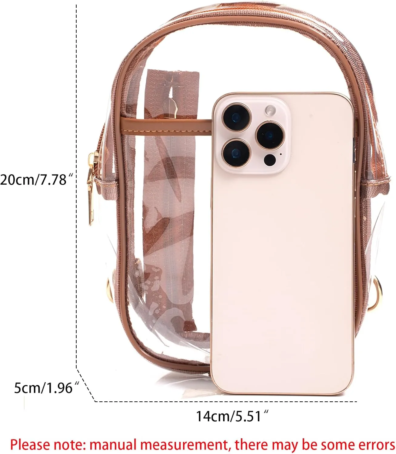 PVC Transparent Waterproof Colorful Crossbody Chest Bag, Women's Lightweight and Durable Crossbody Bag