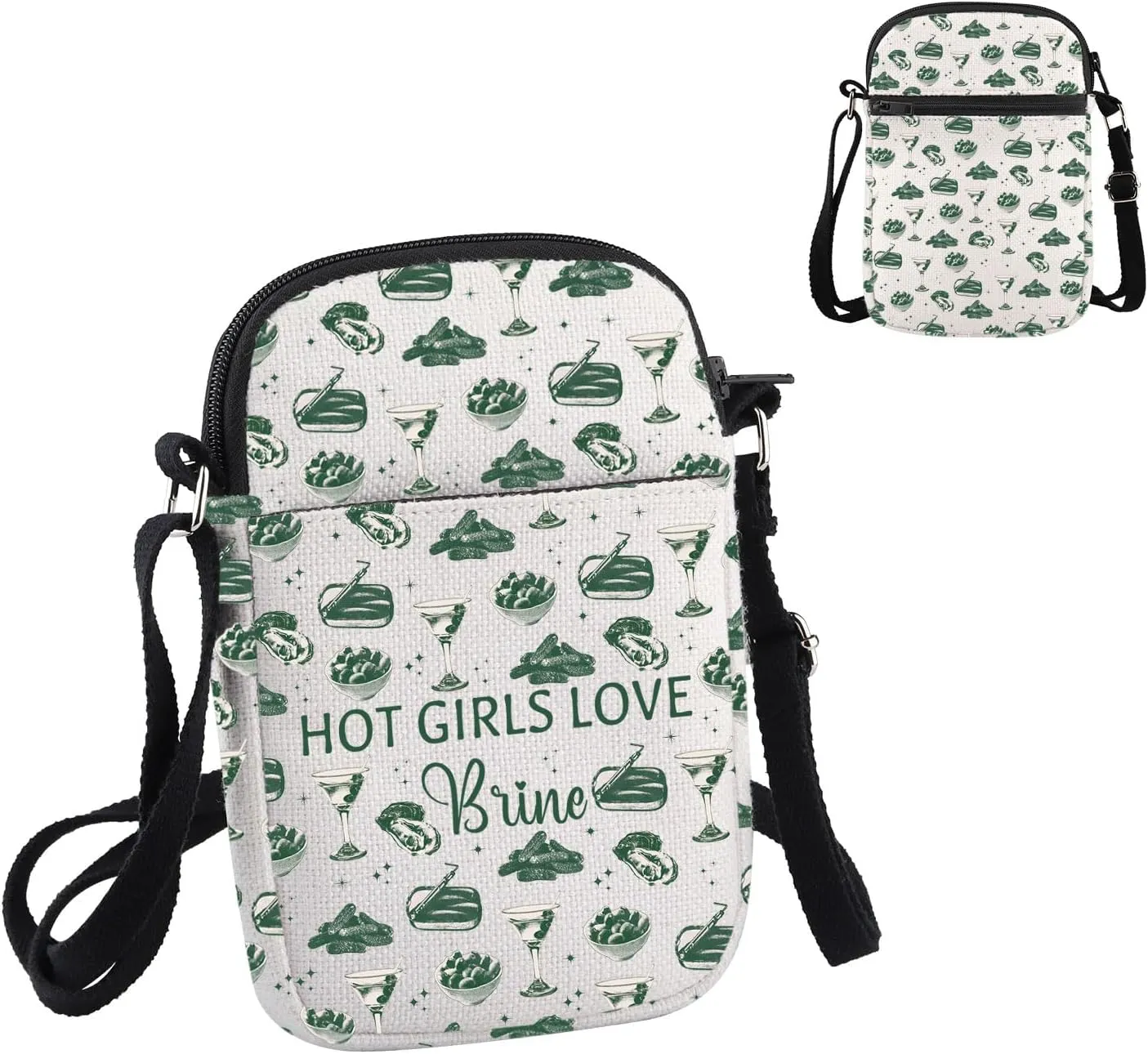 PWHAOO Hot G-irls Love Brine Crossbody Bag Downtown G-irl Aesthetic Travel Bag Pickle Sardines Oysters Gift