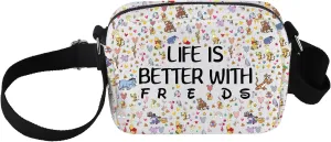 PXTIDY Bear Friends Cartoon Crossbody Bag Life Is Better With Friends Tiger Donkey Friendship Gifts Magical Kingdom Gift