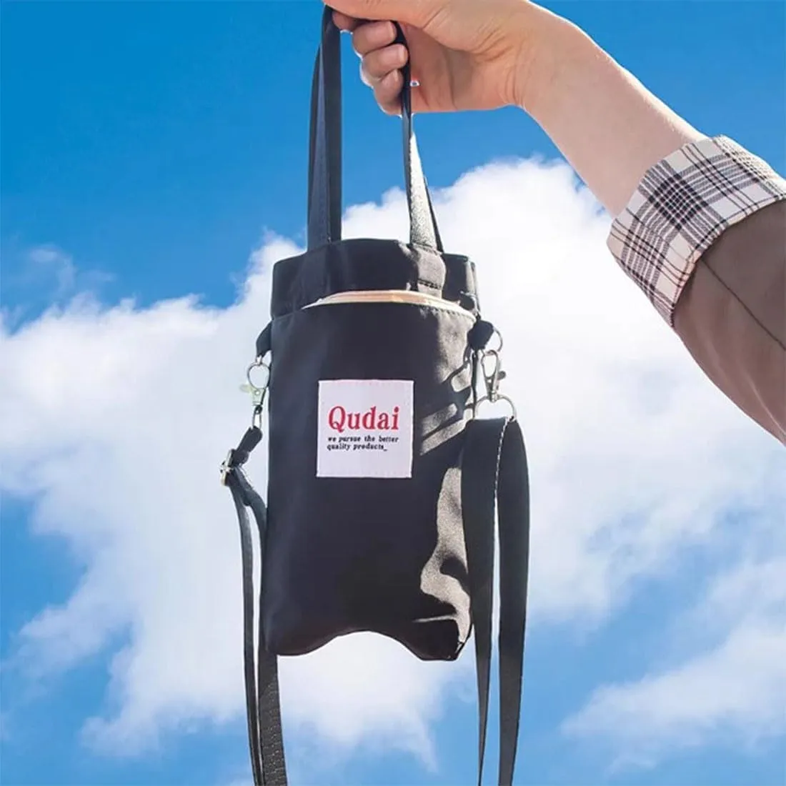Qudai Water Bottle Pouch with Strap, Outdoor Multifunctional Bag, Qudai Outdoor Multifunctional Bag, Large Size Qudai Multifunctional Bag with Adjustable Shoulder Strap