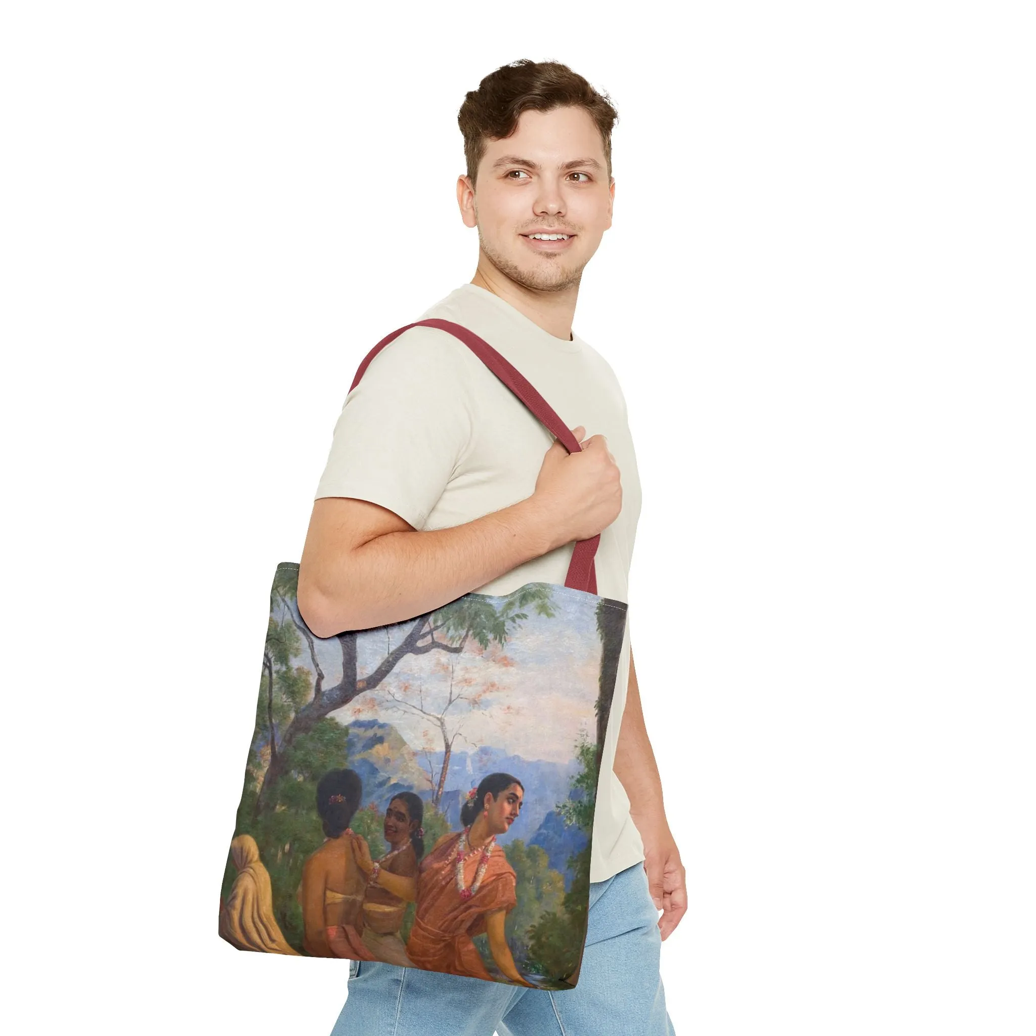 "Shakuntala" Art Tote - Bohemian Style Carryall for Everyday Use