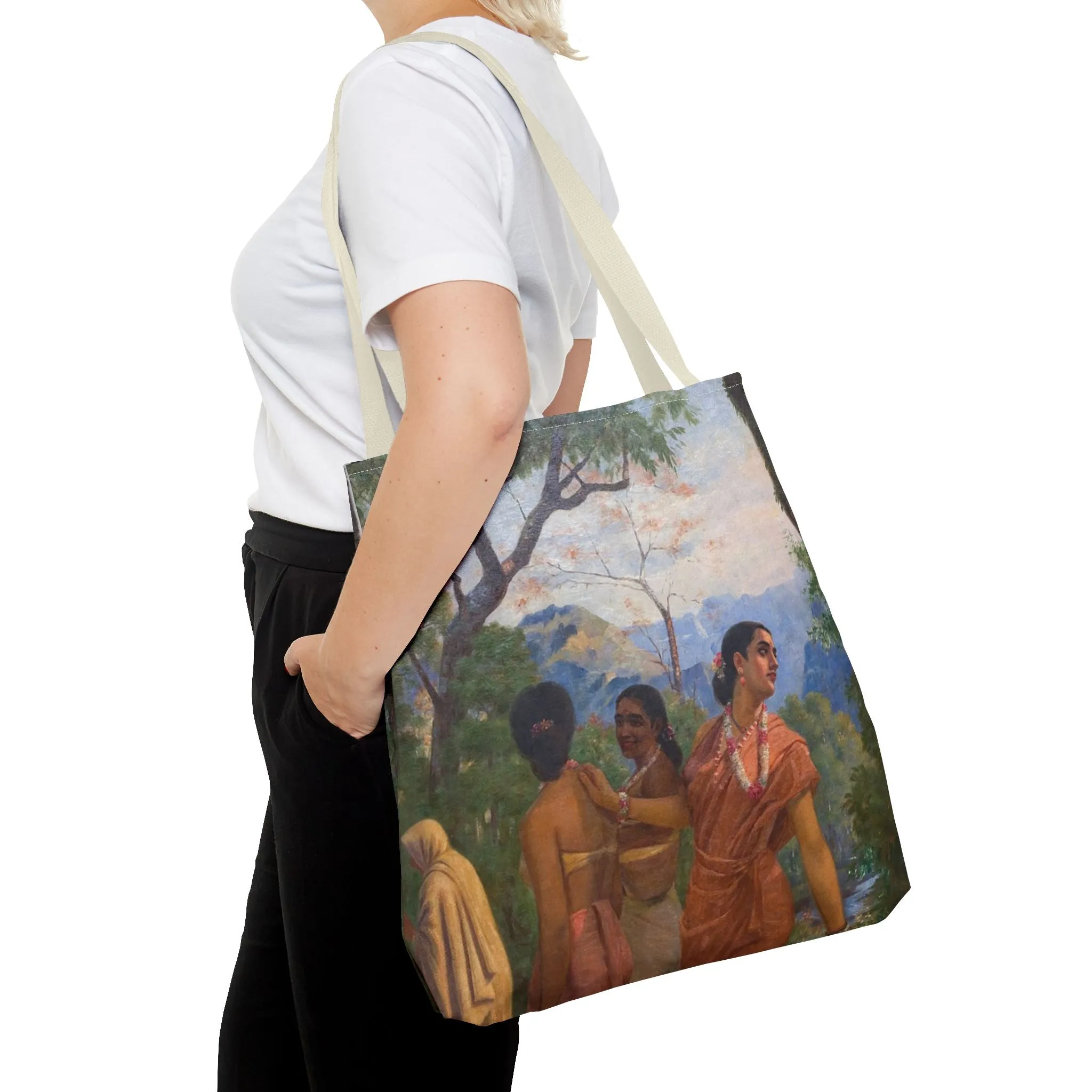 "Shakuntala" Art Tote - Bohemian Style Carryall for Everyday Use