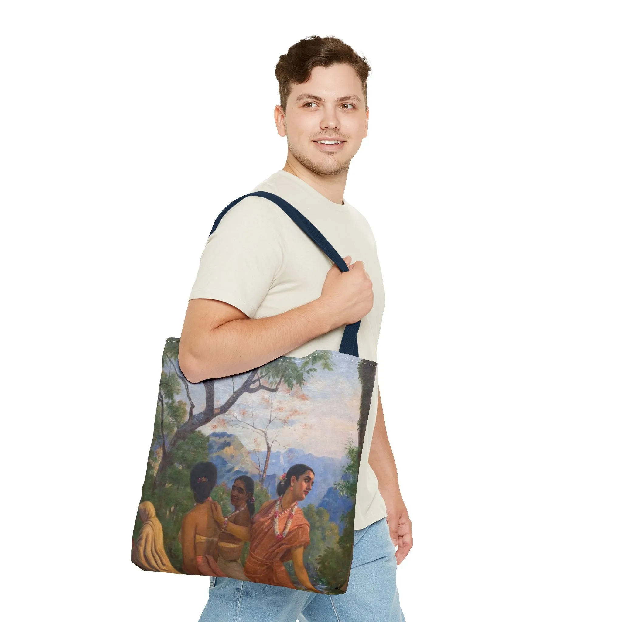 "Shakuntala" Art Tote - Bohemian Style Carryall for Everyday Use