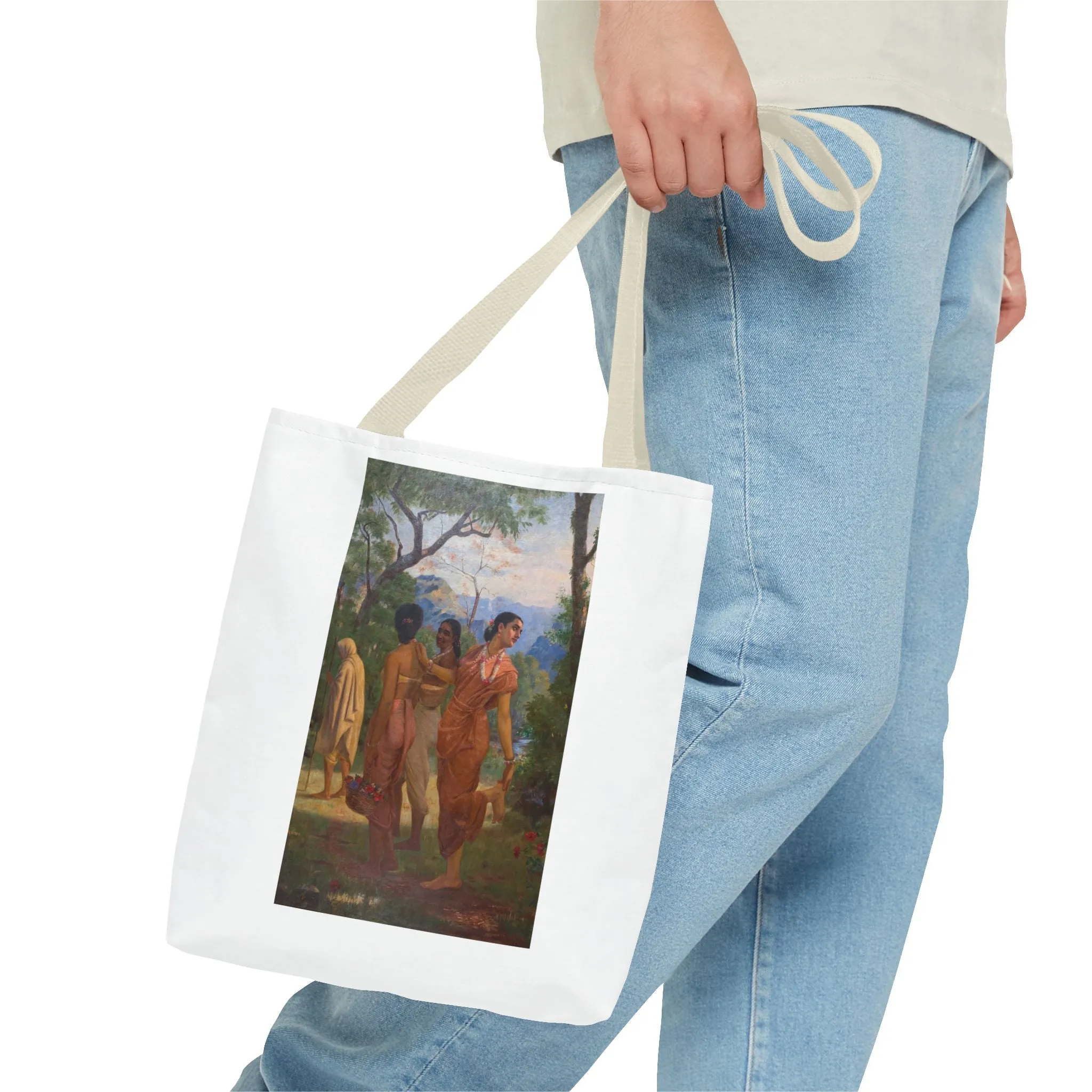 "Shakuntala" Art Tote - Bohemian Style Carryall for Everyday Use