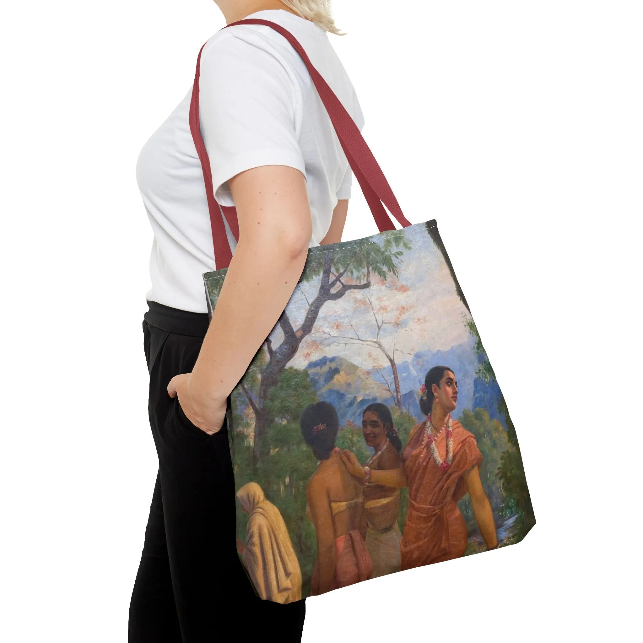 "Shakuntala" Art Tote - Bohemian Style Carryall for Everyday Use