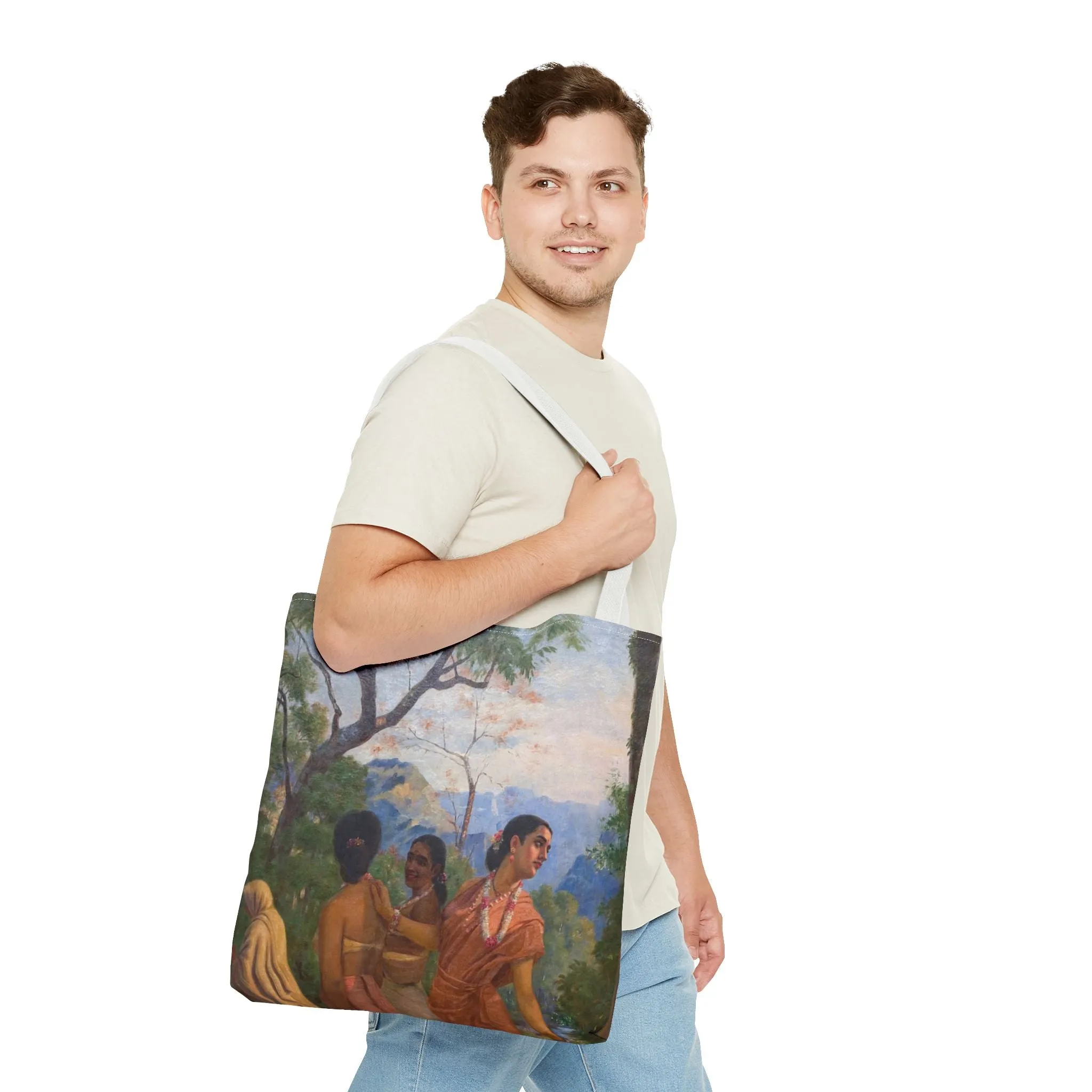 "Shakuntala" Art Tote - Bohemian Style Carryall for Everyday Use