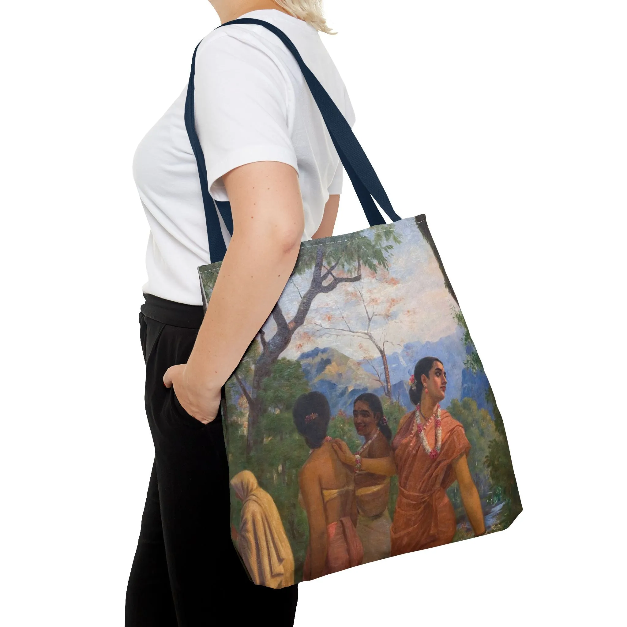 "Shakuntala" Art Tote - Bohemian Style Carryall for Everyday Use