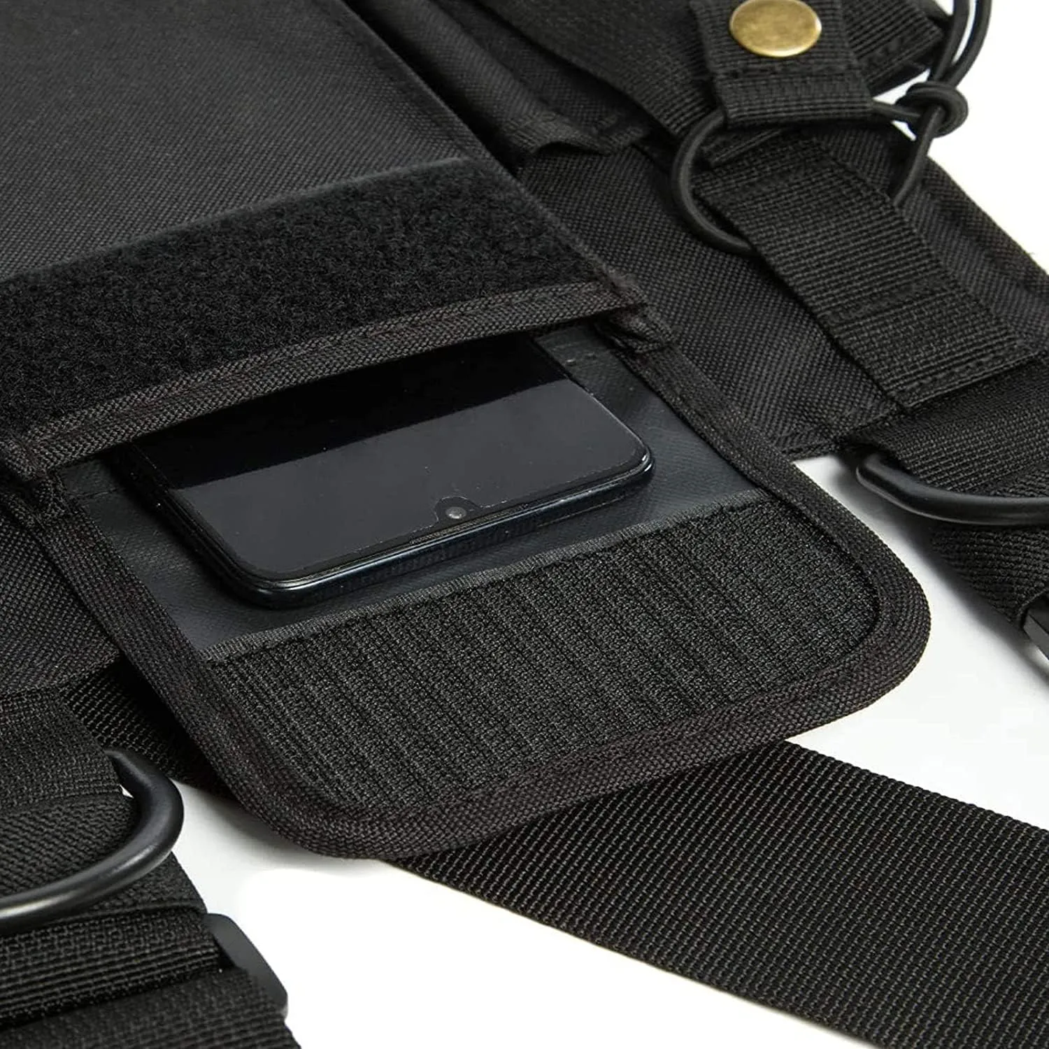 Radio Shoulder Holster Chest Harness Holder Vest Rig for Two Way Radio Chest Front Pack Pouch Walkie Talkie Case with Front Pouches for Kenwood Arcshell Retevis Baofeng UV-5R F8HP UV-82 888S (4Pack)