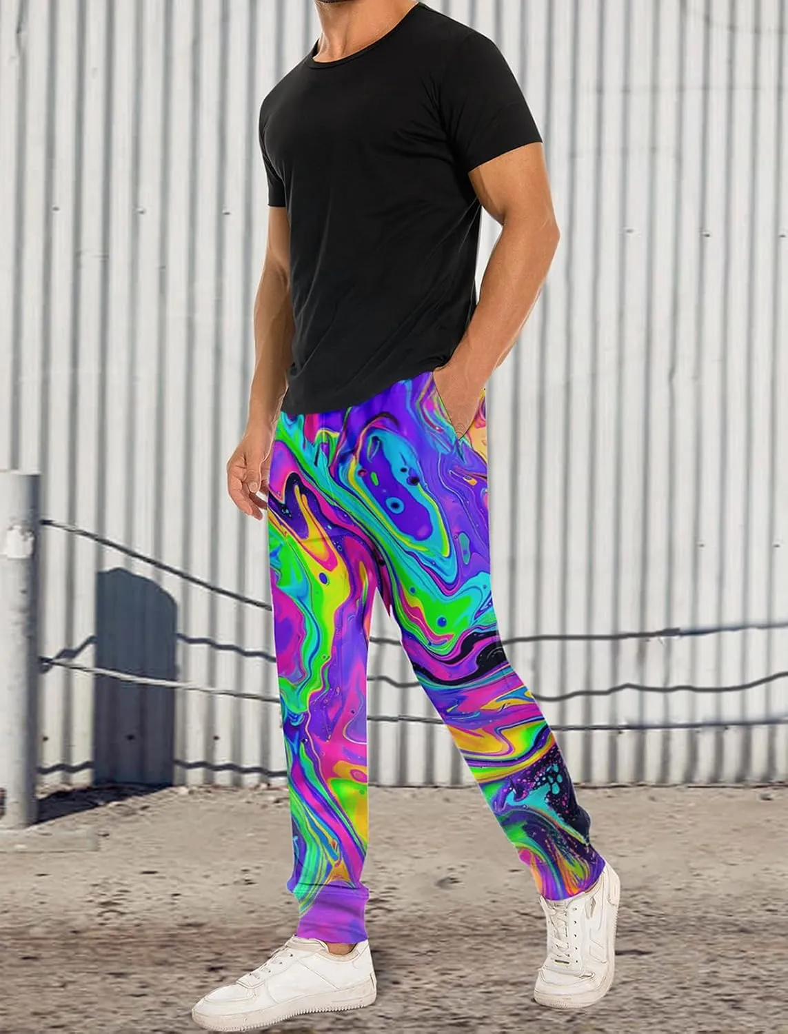 RAISEVERN Mens Sweatpants with Pockets Joggers for Men Sports Casual Sweat Pants with Drawstring