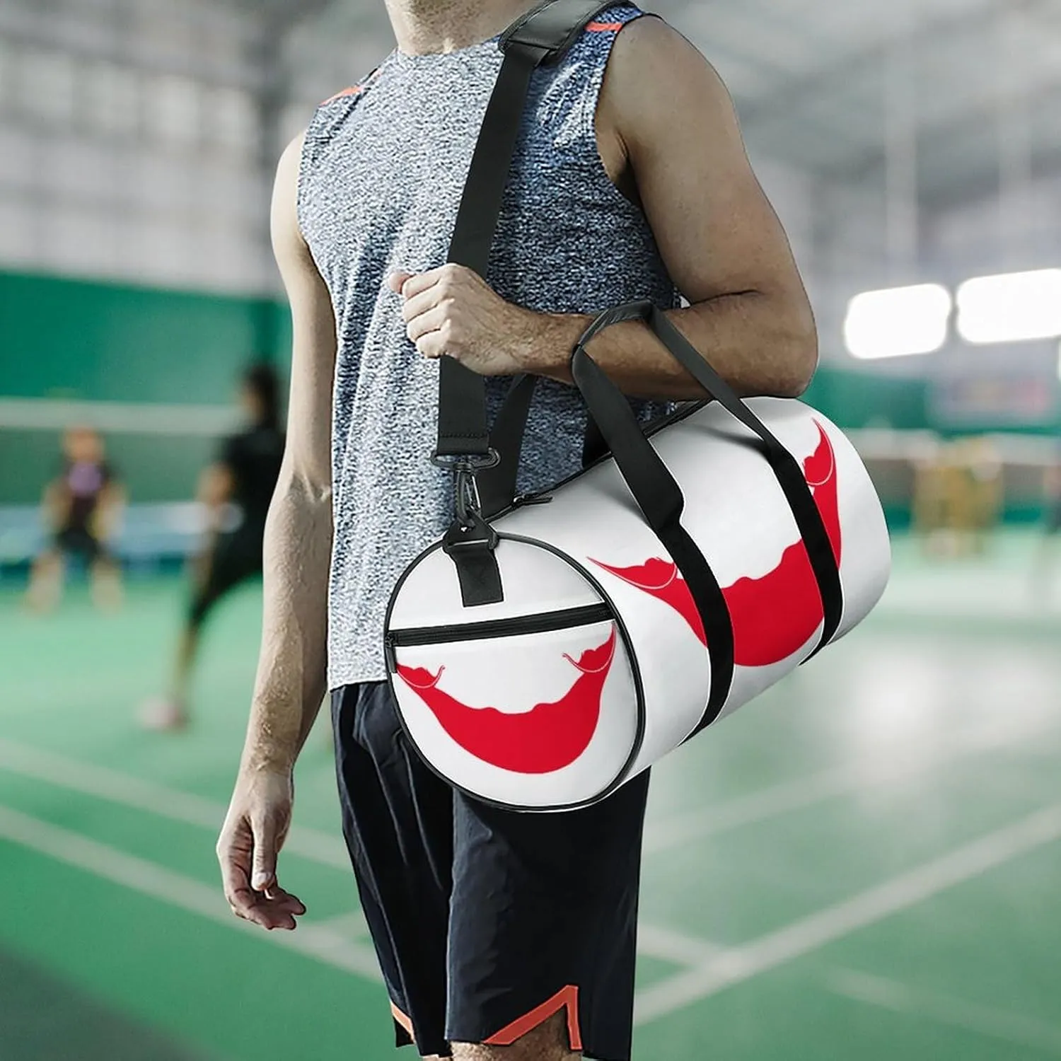 Rapa Nui Flag Large Capacity Gym Bag for Men Women Dry Wet Separation Sports Travel Tote