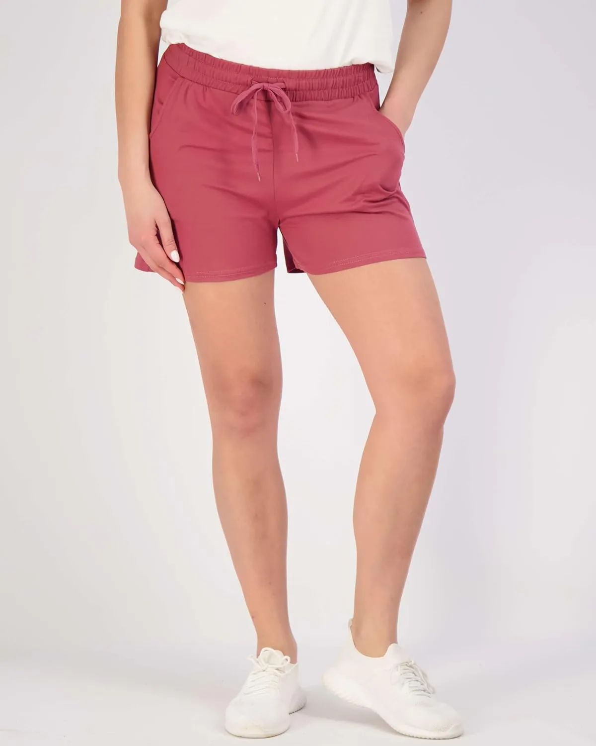 Real Essentials 3 Pack: Womens Ultra-Soft Athletic Lounge Casual Sweat Shorts with Pockets (Available in Plus Size)