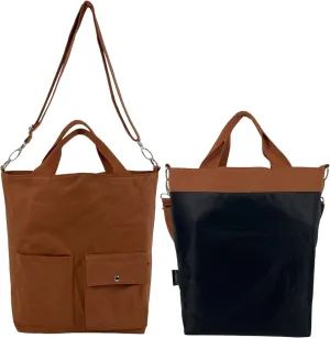 ReBirth Green Crossbody Reversible Tote – Eco-Friendly, Water-Resistant – Cinnamon/Army