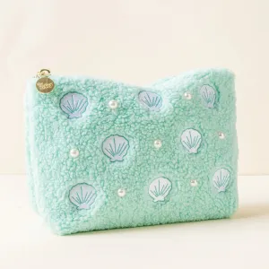 Rectangle Teddy Pouch - Seashells   Pearls