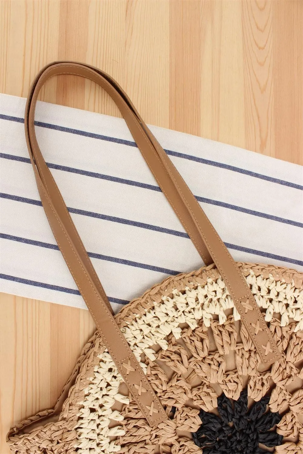Rejolly Straw Bag for Women Round Women Tote Handbag Summer Vacation Beach Boho Bohemian Style Large Shoulder Purse