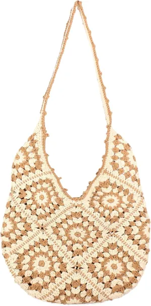 Rejolly Straw Hobo Bag for Women Tote Bag Summer Vacation Beach Handbags Boho Bohemian Style Shoulder Purse