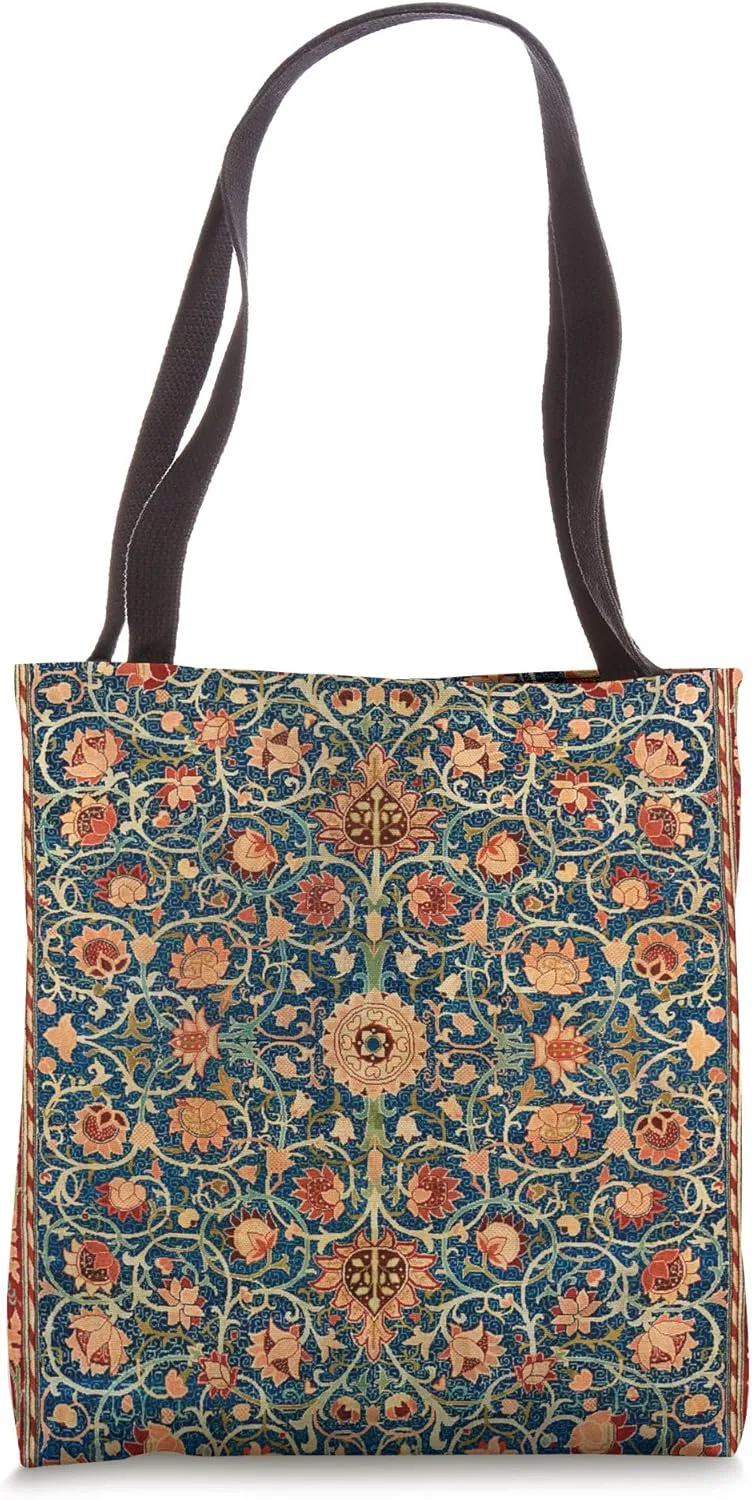 Retro Vintage Bohemian Carpet Floral Boho Ornament Pattern Tote Bag