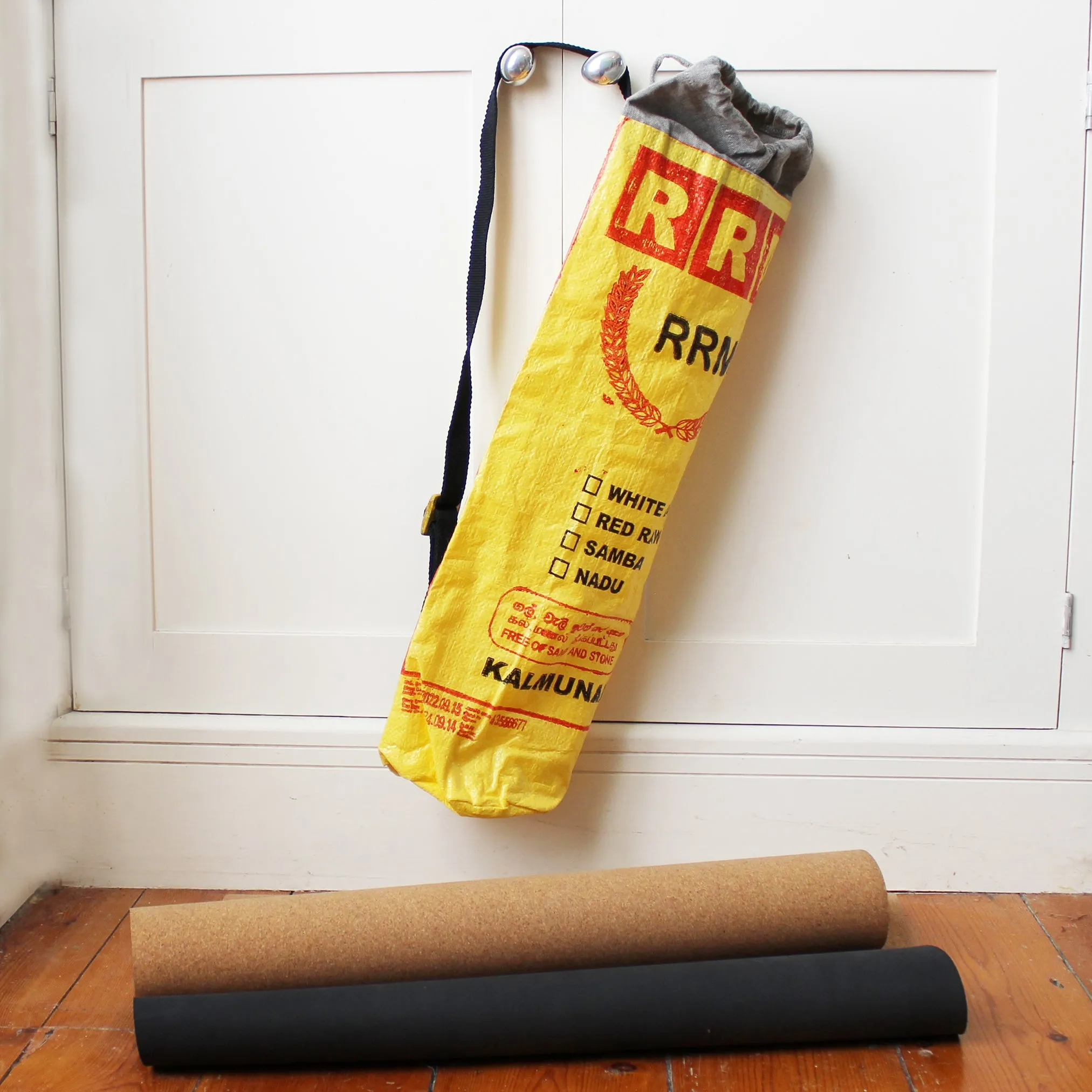 Rice sack yoga mat bag - 3 designs