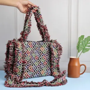 Ripple Jacquard Tote Bag