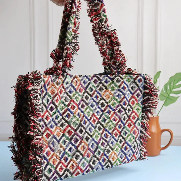 Ripple Jacquard Tote Bag