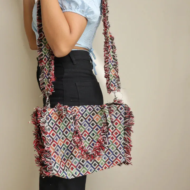 Ripple Jacquard Tote Bag