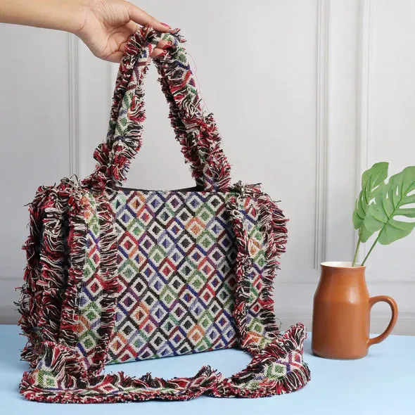 Ripple Jacquard Tote Bag