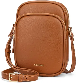 RONSIN Small Crossbody Bags for Women Cell Phone Purse PU Leather Cross Body Purse Handbags with Adjustable Strap