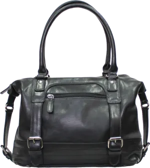 Rugged Earth Leather Buckle Bag