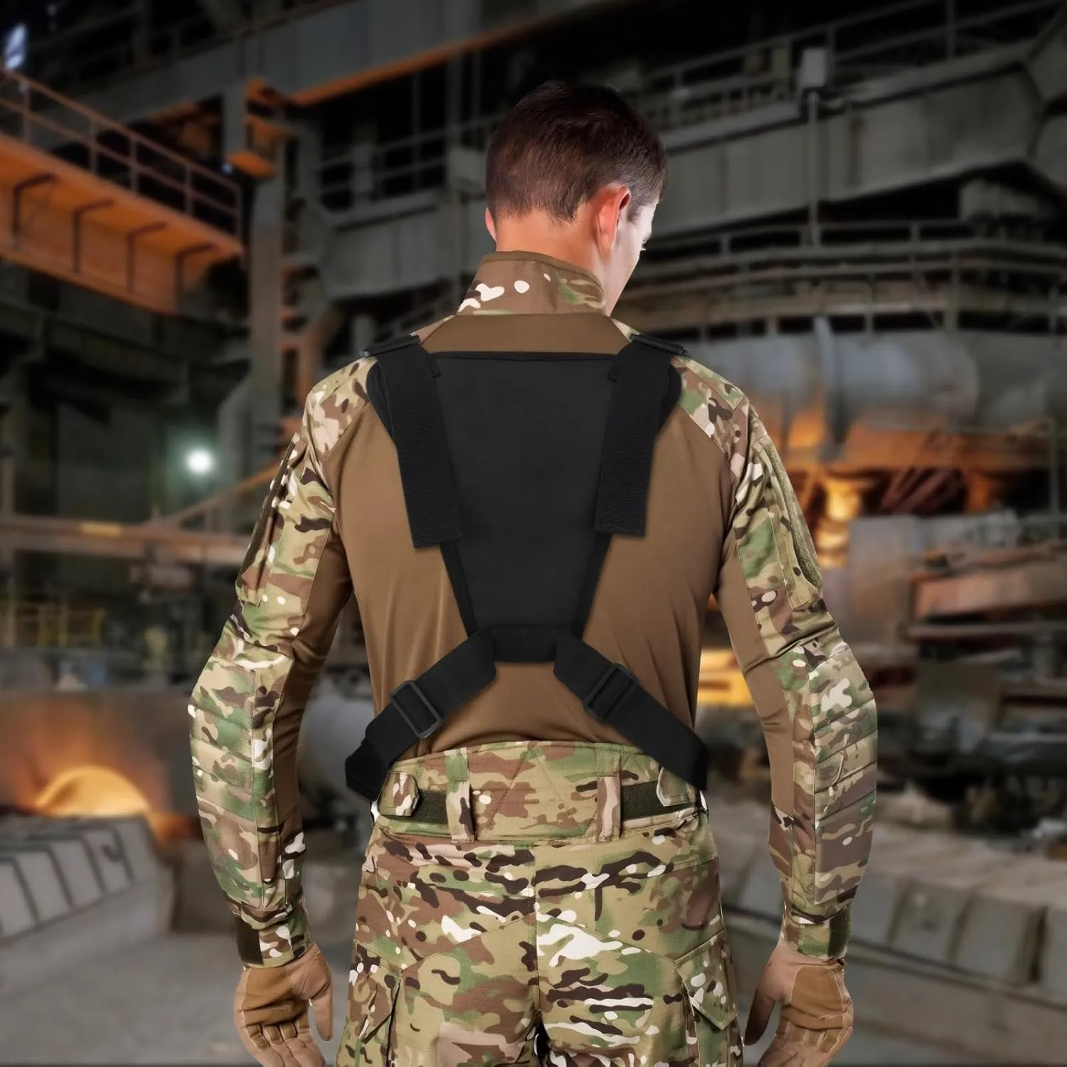 Running Chest Bag Tactical Running Vest with Pistol Holster Versatile Motorcycle Chest Pouch CCW Chest Pack