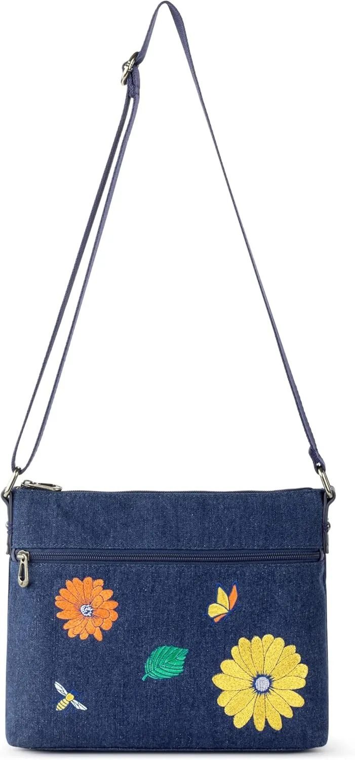 Sakroots Basic Crossbody Purse - Eco Twill Cross Body Handbag For Everyday & Travel - Zipper Closure & Adjustable Strap
