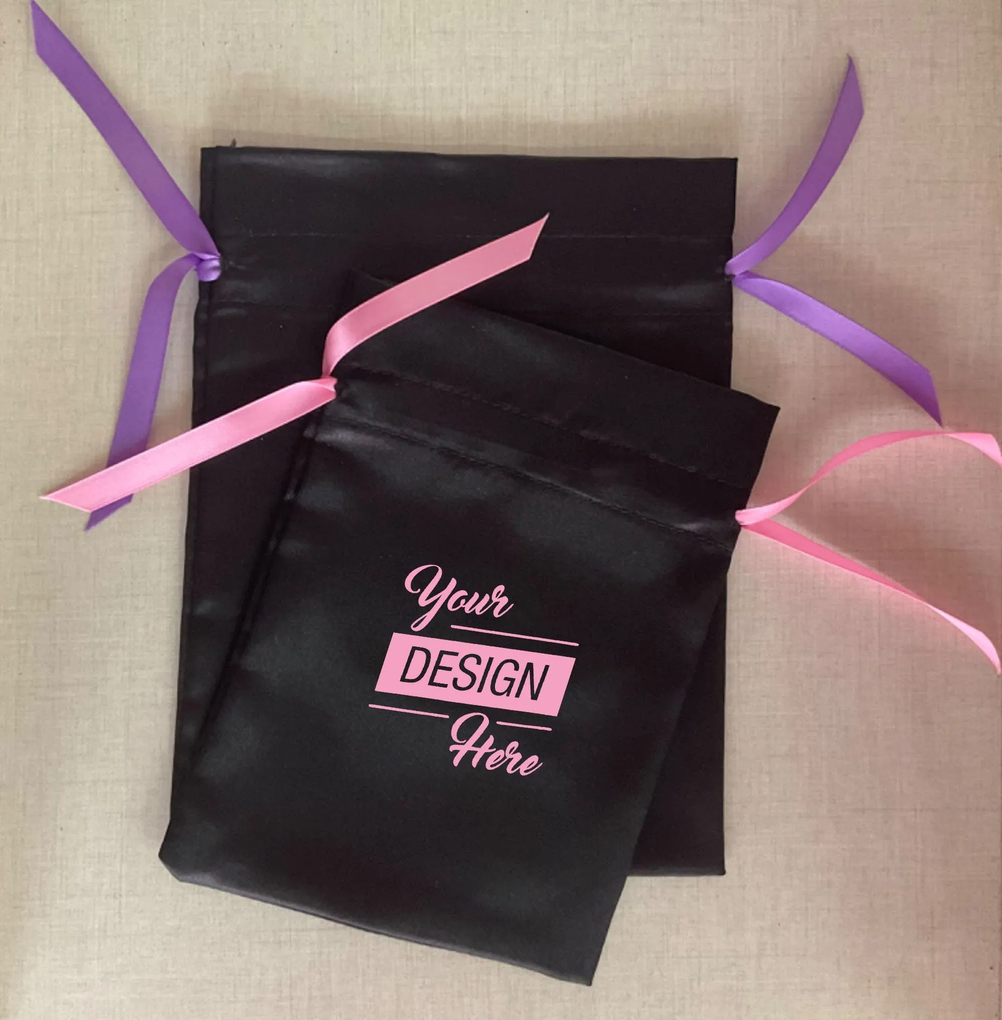 Satin drawstring bags custom dust bags Jewelry package pouch personalized your logo printed wholesale product package gift bag