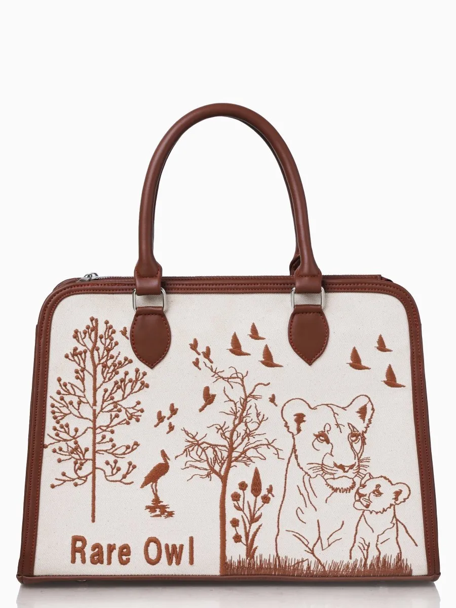 Savanna Majesty Customized Embroidery Tote Bag