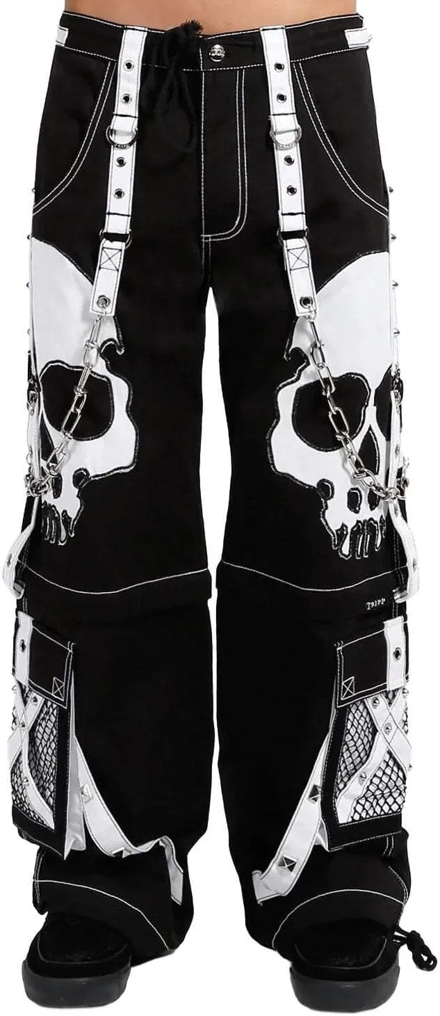 Scare Darkstreet Pants [BLACK/WHITE] Gothic Emo Punk XXL