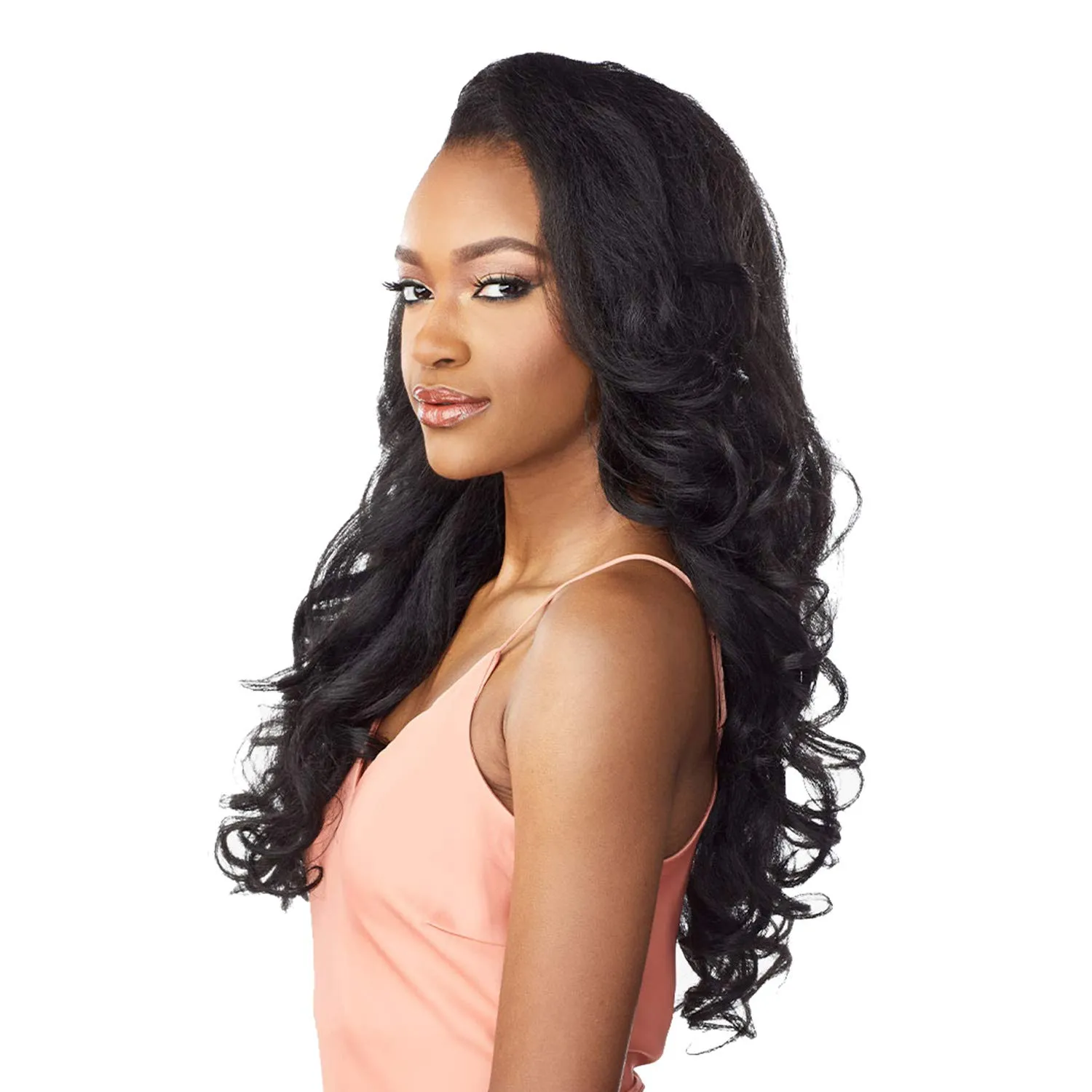 Sensationnel Instant Weave Half Wig - 3 Synthetic Blendwig Adjustable Drawstring for Seamless Hair Blending (T2/27)