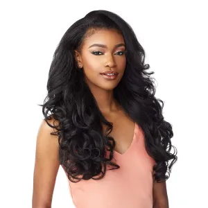 Sensationnel Instant Weave Half Wig - 3 Synthetic Blendwig Adjustable Drawstring for Seamless Hair Blending (T2/27)