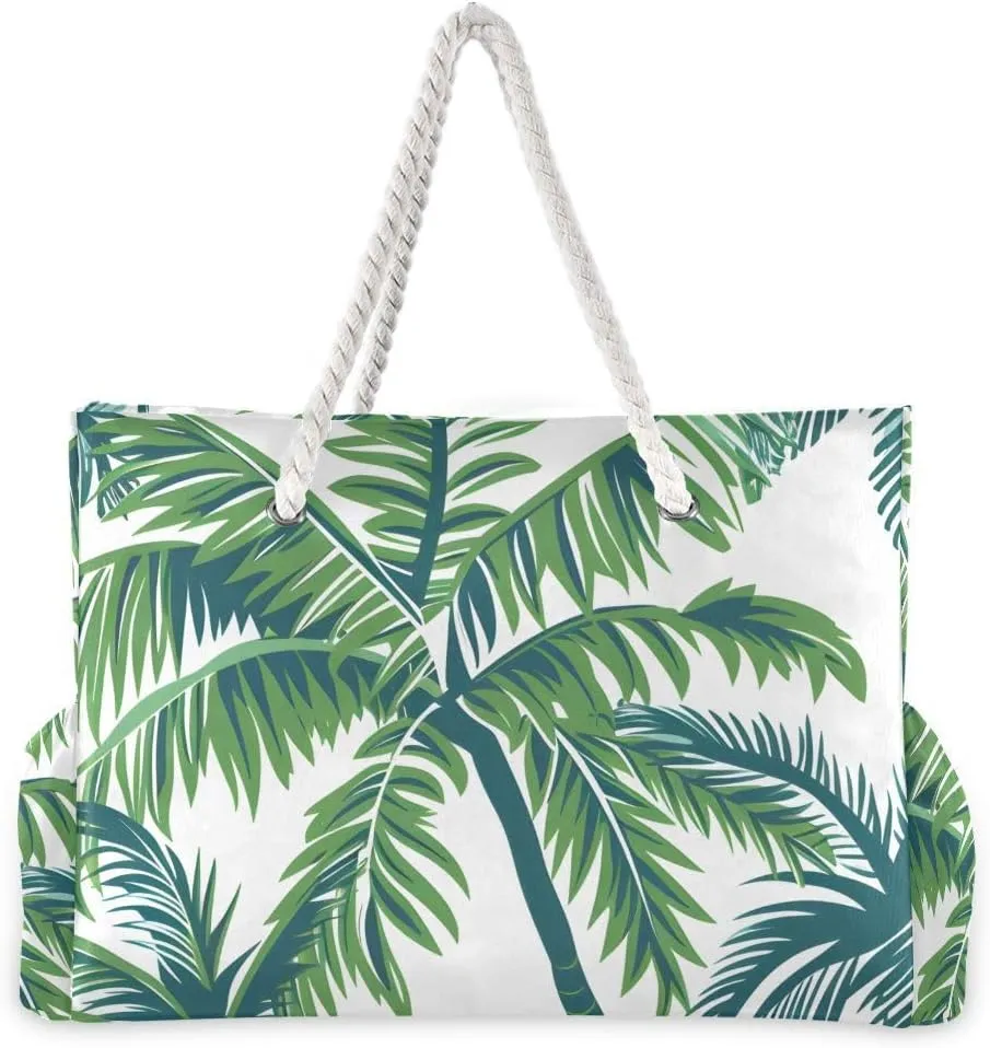 senya Large Beach Shoulder Bags Canvas Tote Water Resistant for Gym Travel Daily