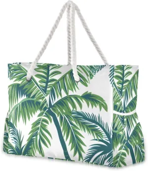 senya Large Beach Shoulder Bags Canvas Tote Water Resistant for Gym Travel Daily