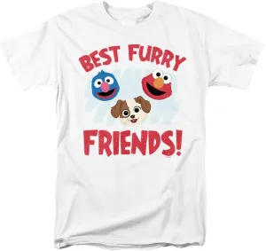Sesame Street Furry Friends Forever Furry Friends Unisex Adult T Shirt Collection